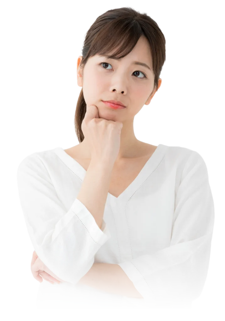 疑問を持つ女性の写真